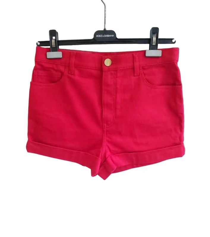 Valentino Valentino Red Cotton Women's Shorts 0089 Size 27" / US 4 / IT 40 - 1 Thumbnail