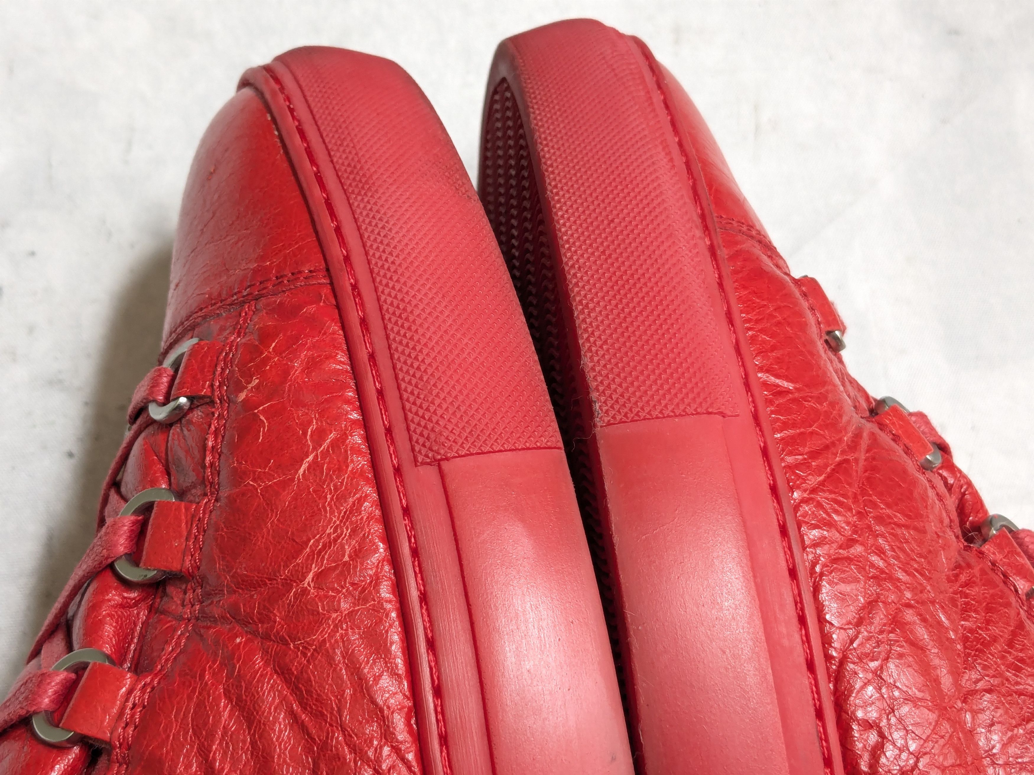 Balenciaga Balenciaga Arena Red 13 High Tops Leather Sneakers Size US 13 / EU 46 - 11 Thumbnail