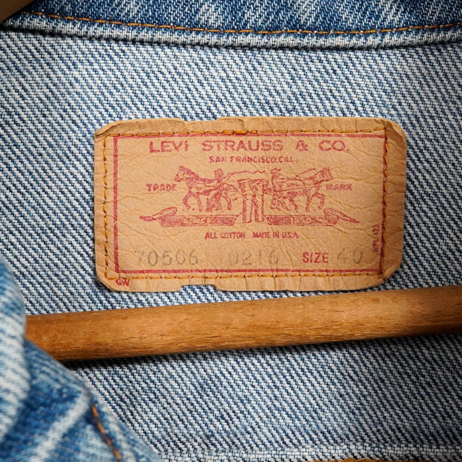 Levi's Vintage 80s Levi’s 70506 0216 Denim Trucker Jacket USA 40 Size US M / EU 48-50 / 2 - 2 Thumbnail