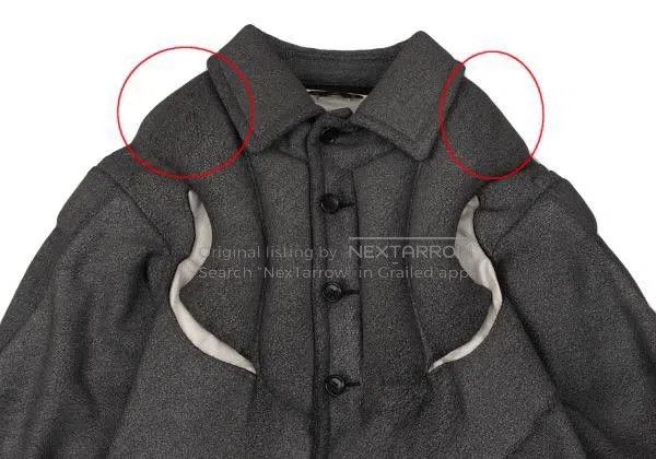 Comme des Garcons Comme des Garcons Dark Grey Retro Decorated Bulky Top Size XS / US 0-2 / IT 36-38 - 3 Thumbnail