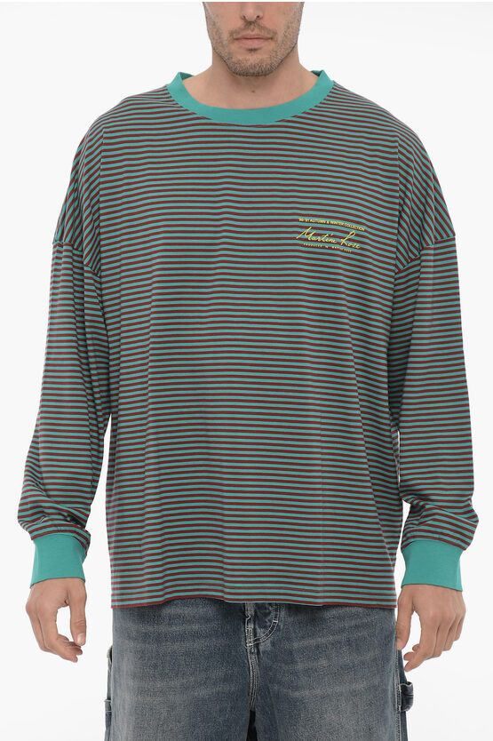 Pre-owned Martine Rose Og1mm0424 Striped Long Sleeved T-shirt