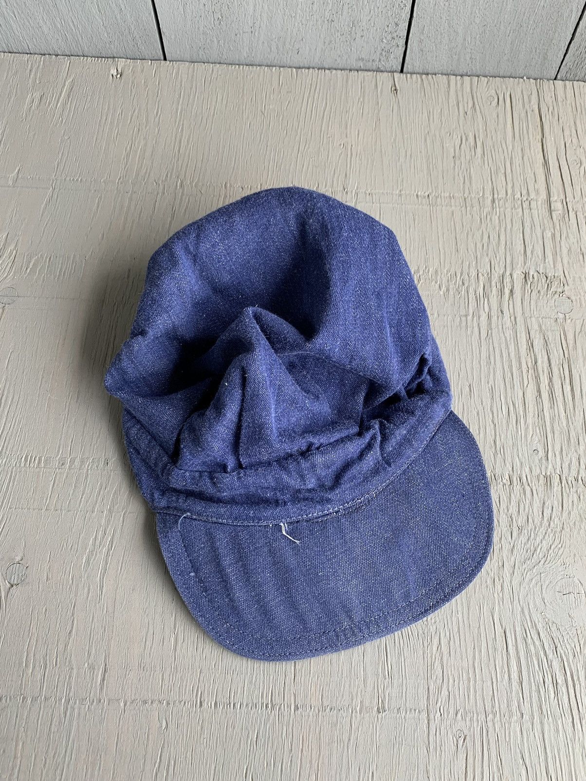 Levi's × Oshkosh × Vintage True Vintage Denim Hat Jean Cap Hickory Sanfordized Railway Size ONE SIZE - 2 Thumbnail