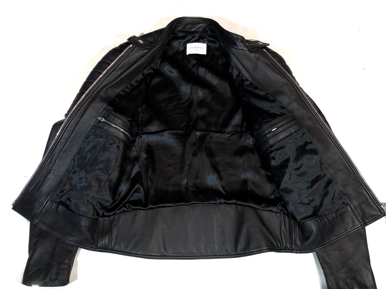 Sandro Sandro Paris Men Leather Jacket Black Biker Motorcycle Rac Size US M / EU 48-50 / 2 - 13 Thumbnail