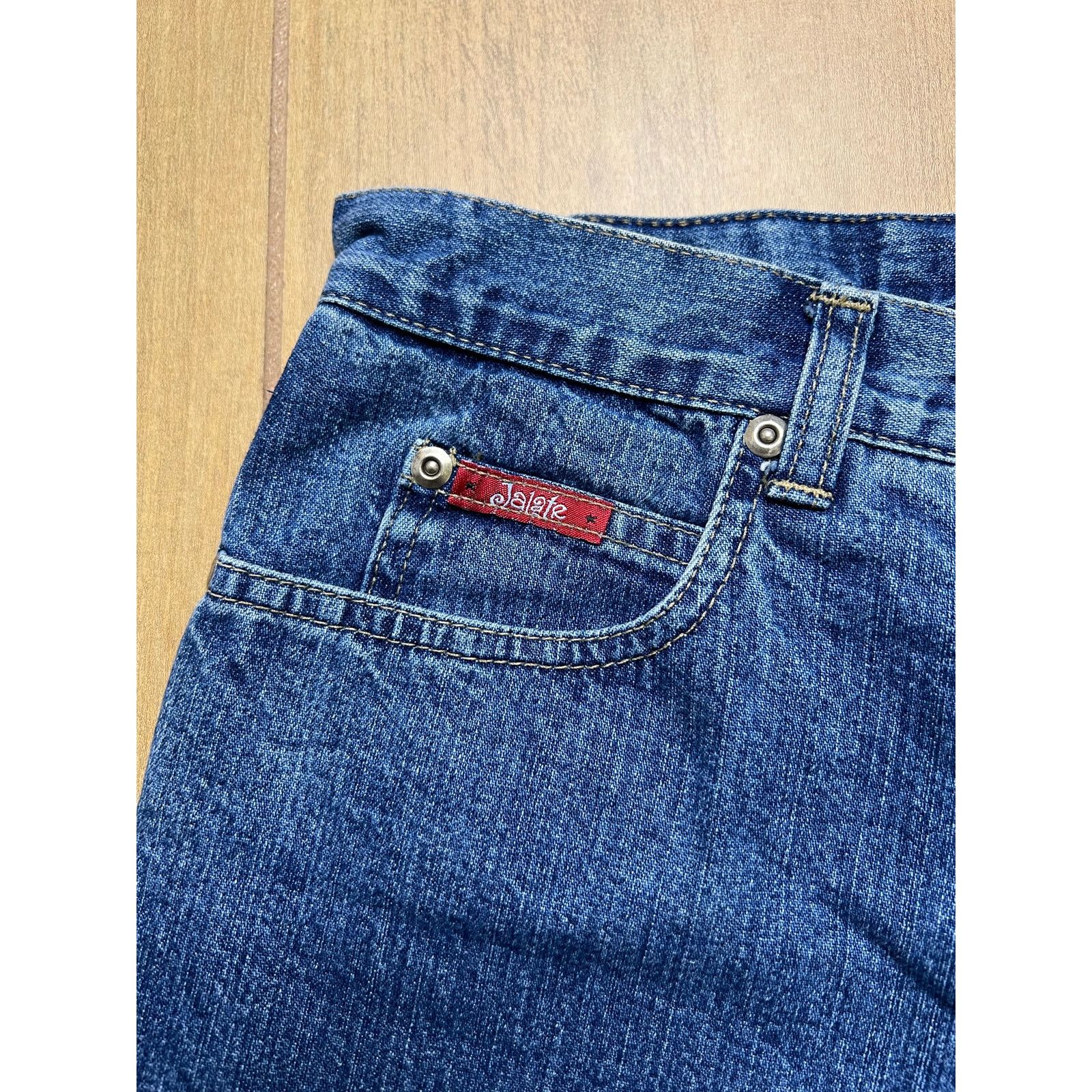 Vintage Jalate Jeans Womens 9/10 Sz 30x26 Blue Denim Floral Cuff Size 30" / US 8 / IT 44 - 11 Thumbnail