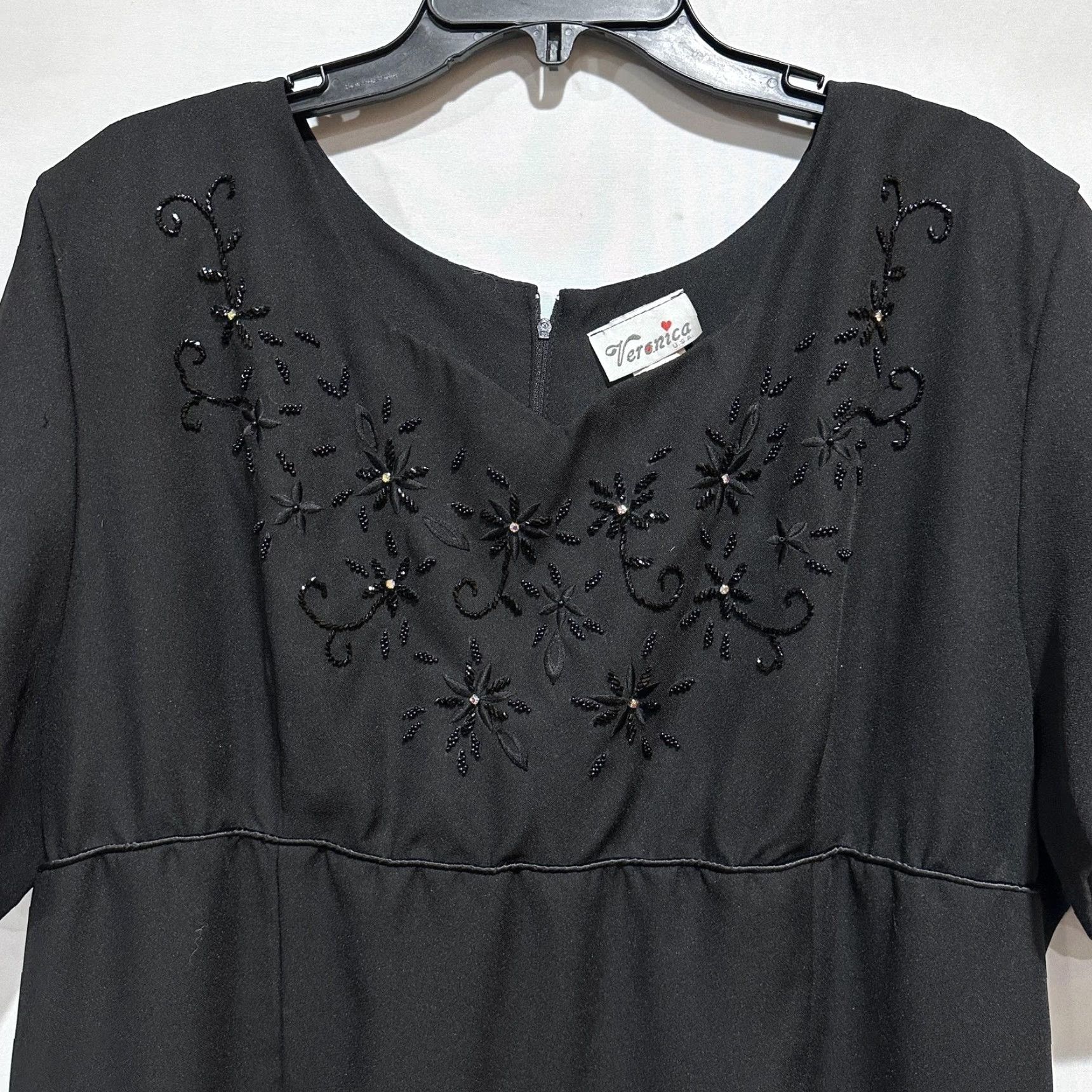 Vintage VINTAGE Veronica Black Beaded Dress 3XL Slim Sheath Evening Cocktail Party/Cocktail Mens Womens Girls? Size XXL / US 16-18 / IT 52-54 - 3 Thumbnail
