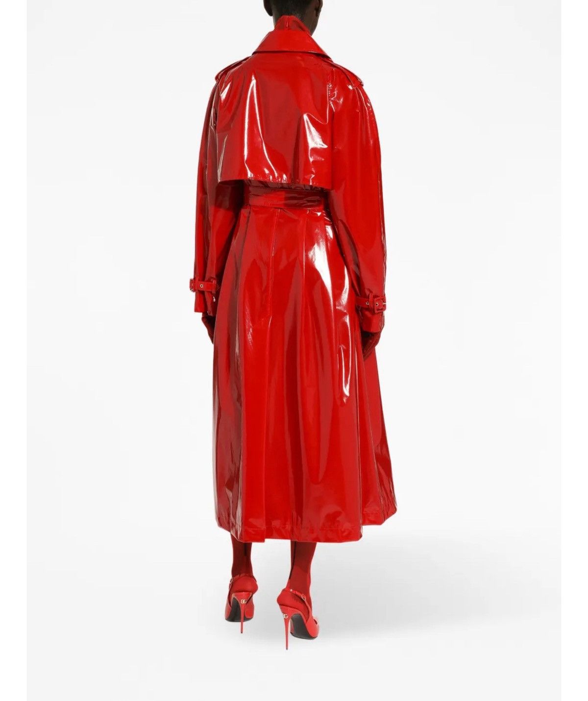 Dolce & Gabbana Storm-flap patent trench coat Size XS / US 0-2 / IT 36-38 - 4 Thumbnail