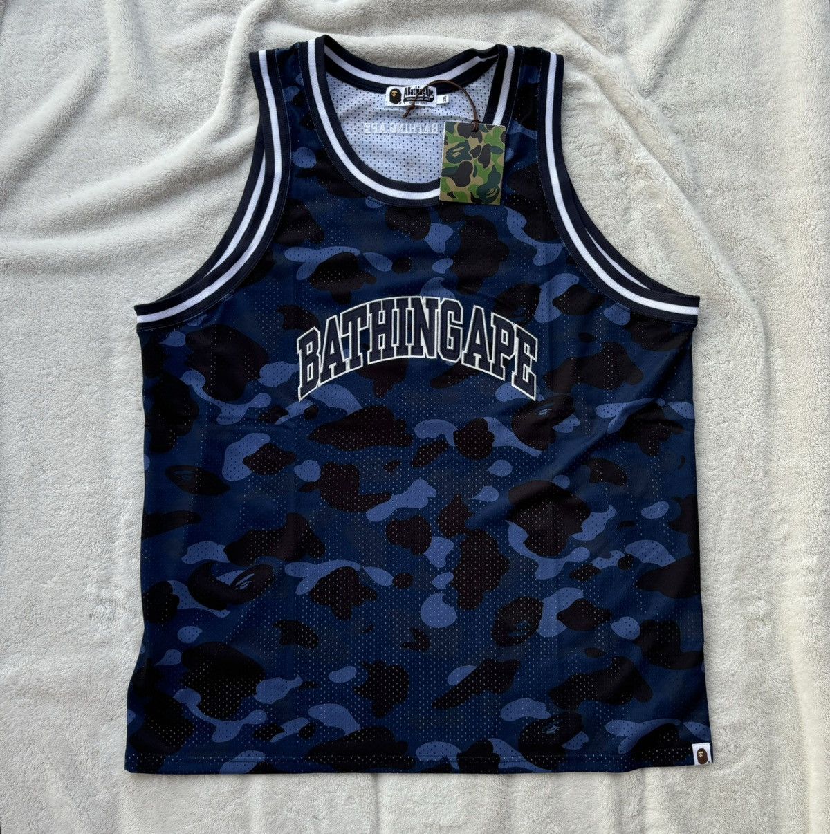 Bape Bape Blue Camo Basketball Jersey Size US XXL / EU 58 / 5 - 1 Thumbnail