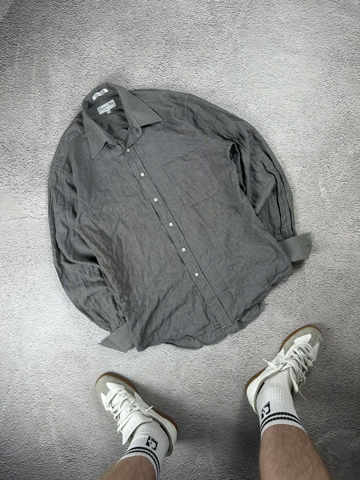 Christian Dior Monsieur Vintage Christian Dior Old Money Shirt Cotton Size US L / EU 52-54 / 3 - 3 Thumbnail