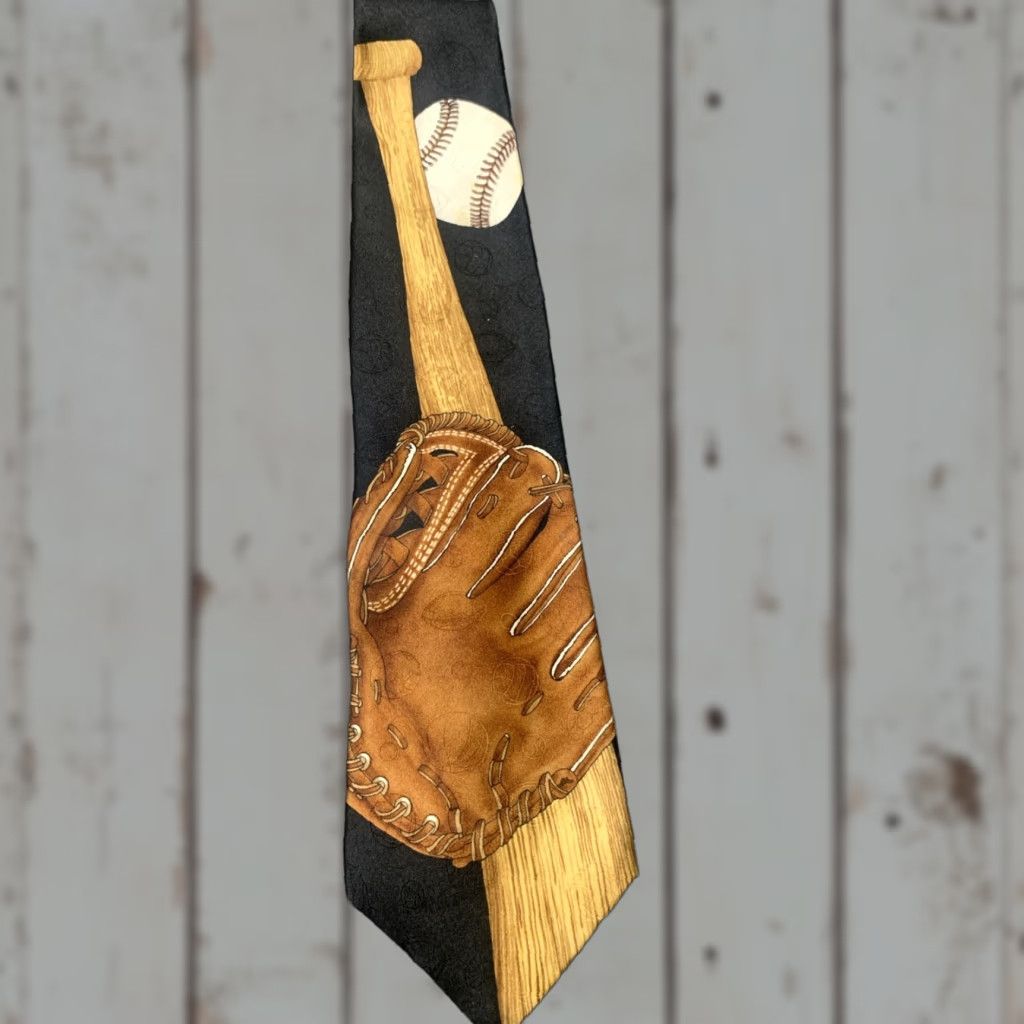 Maserati Serati Silk Tie Baseball Glove Multicolor Men's Neckwear Size ONE SIZE - 1 Thumbnail