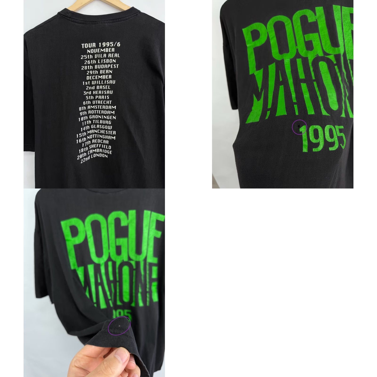 Etro VINTAGE Pogues Pogue Mahone Tour T-Shirt XL Black Retro Mens Shirt Size US XL / EU 56 / 4 - 8 Thumbnail