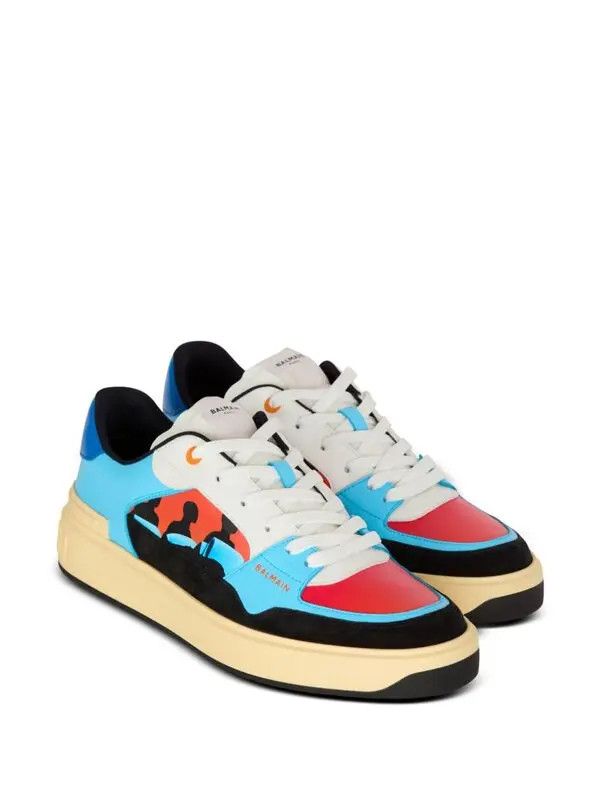 Balmain o1s1wg111225 X Prince Gyasi B-Court Sneakers in Multicolor Size US 9 / EU 42 - 2 Thumbnail