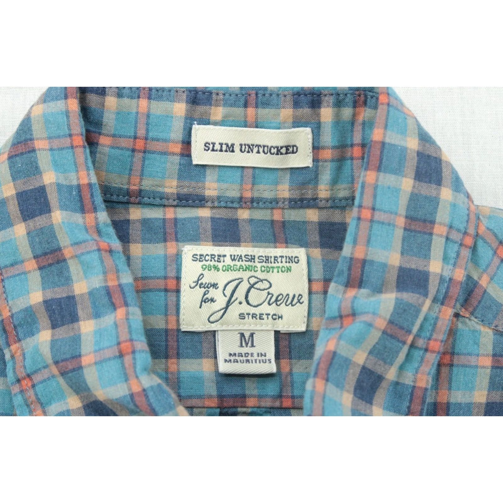 J.Crew J.CREW Slim Untucked Stretch Shirt Mens M Plaid Long Sleeve Button-Down Size US M / EU 48-50 / 2 - 4 Thumbnail