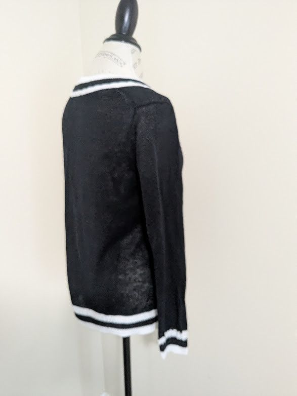 Talbots V neck classic timeless varsity style sweater Size M / US 6-8 / IT 42-44 - 3 Thumbnail