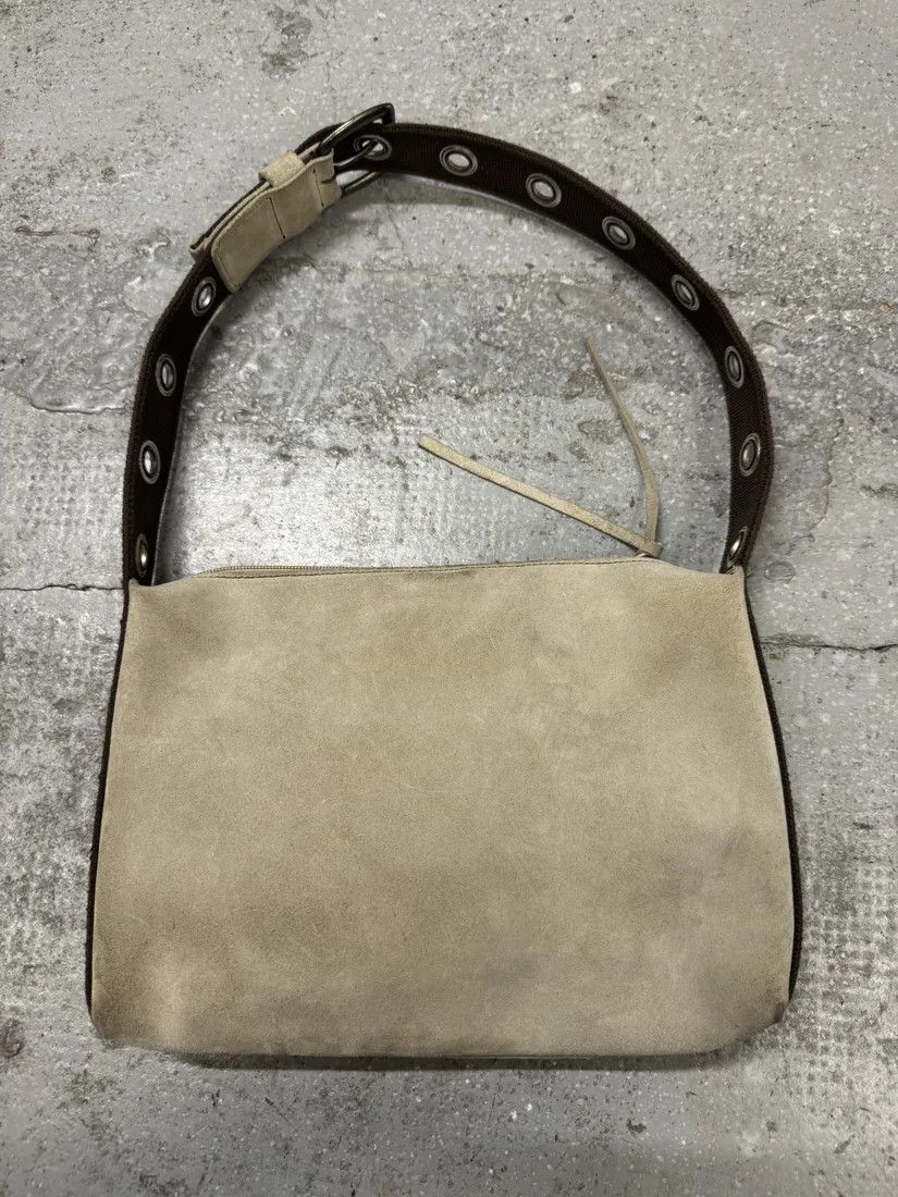 Archival Clothing x Dolce Gabbana 1990S Dolce & Gabbana Eyled Beige Suede Shoulder Bag, Women's