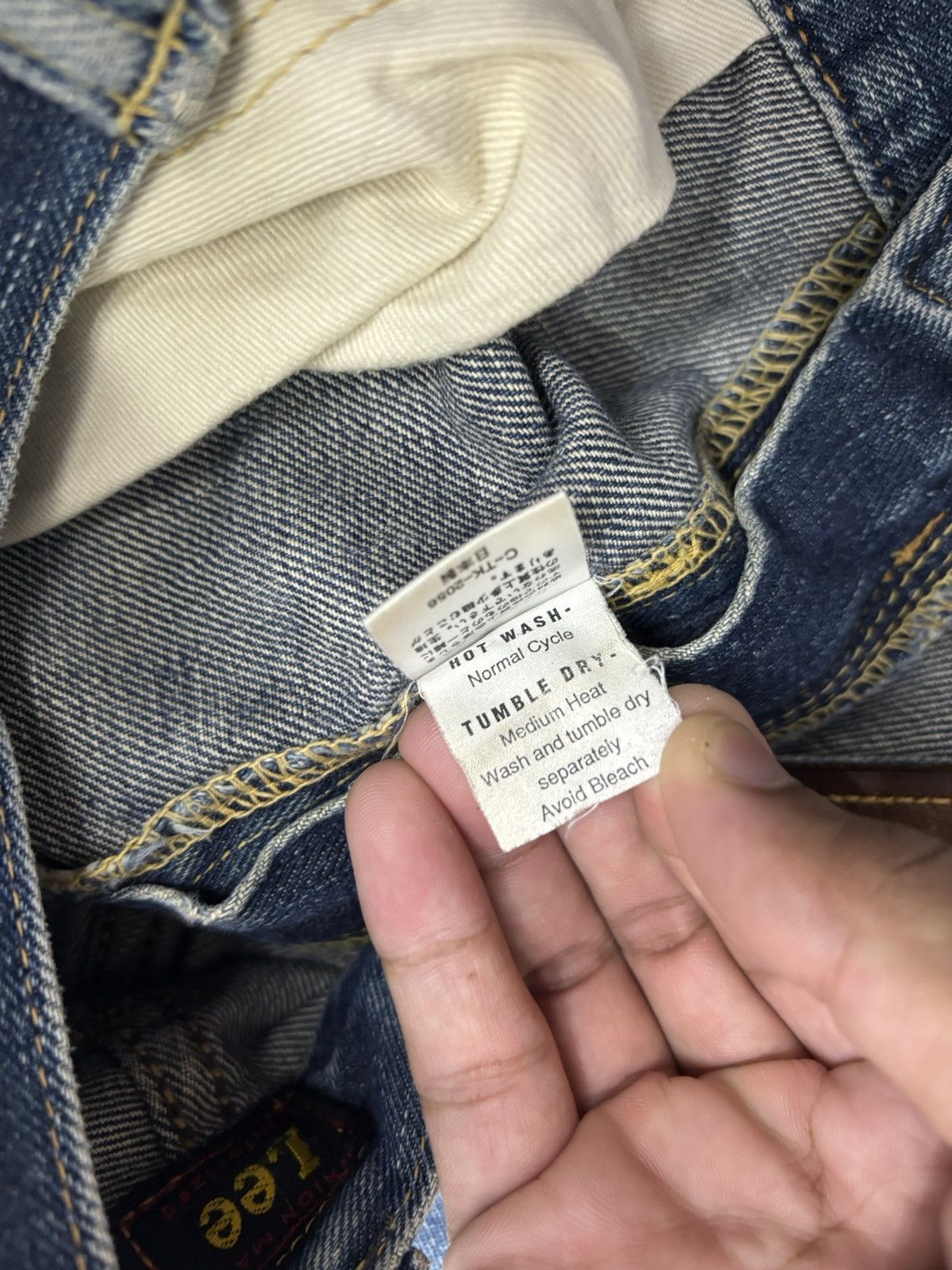 Lee 🔥VINTAGE LEE RIDERS HALF SELVEDGE DISTRESSED DENIM BAGGY Size US 33 - 11 Thumbnail