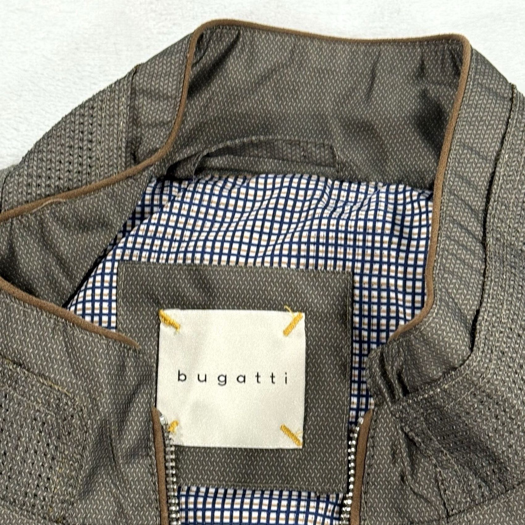 Bugatti Bugatti Jacket Mens 50 Regular Brown Full Zip Rain Coat Blouson 50R Size US M / EU 48-50 / 2 - 5 Thumbnail
