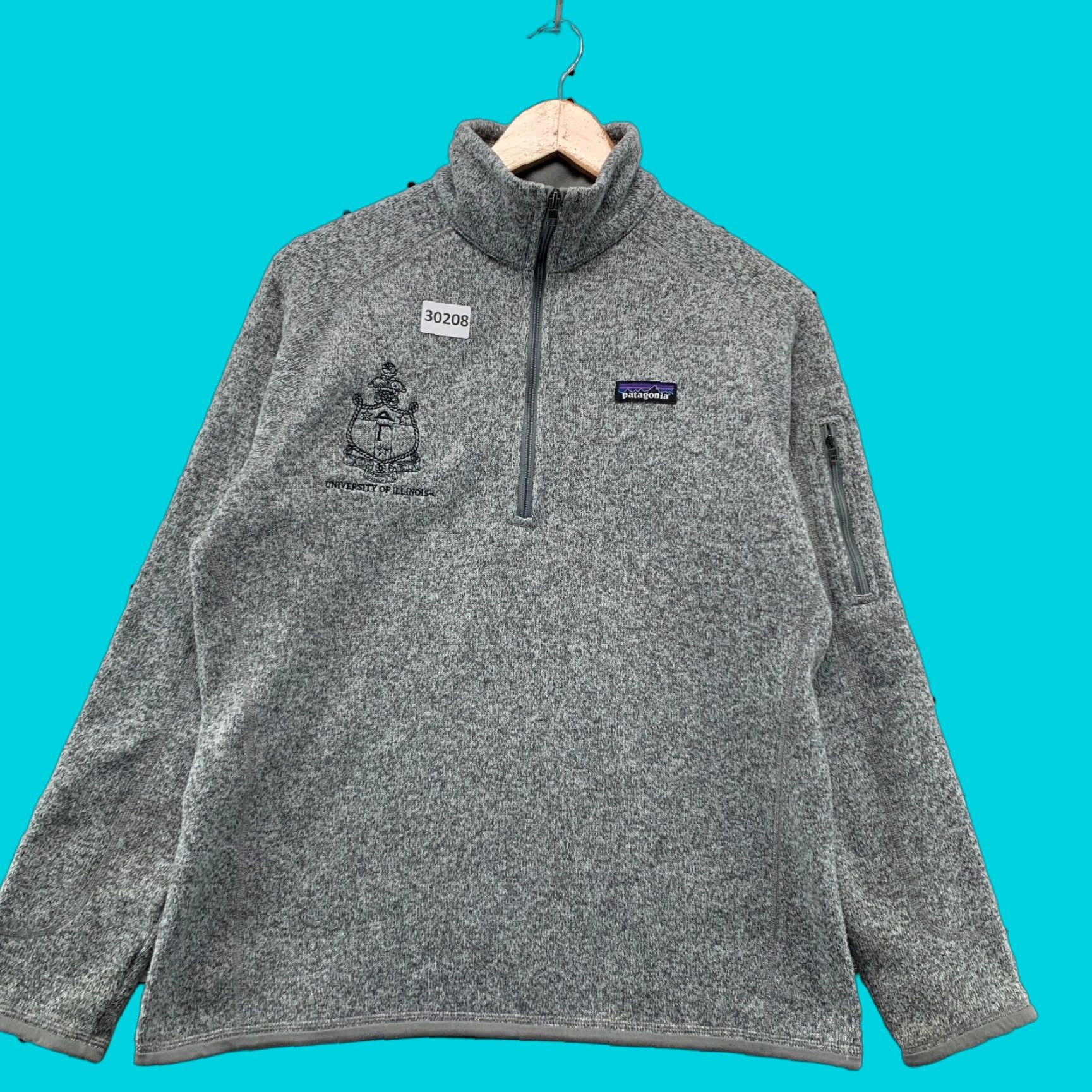 Patagonia Patagonia 1/4 Zip Better Sweater Gray Womens Large University Illinois 21x25 Jacket Womens L Gray University 21x25 Size L / US 10 / IT 46 - 1 Thumbnail