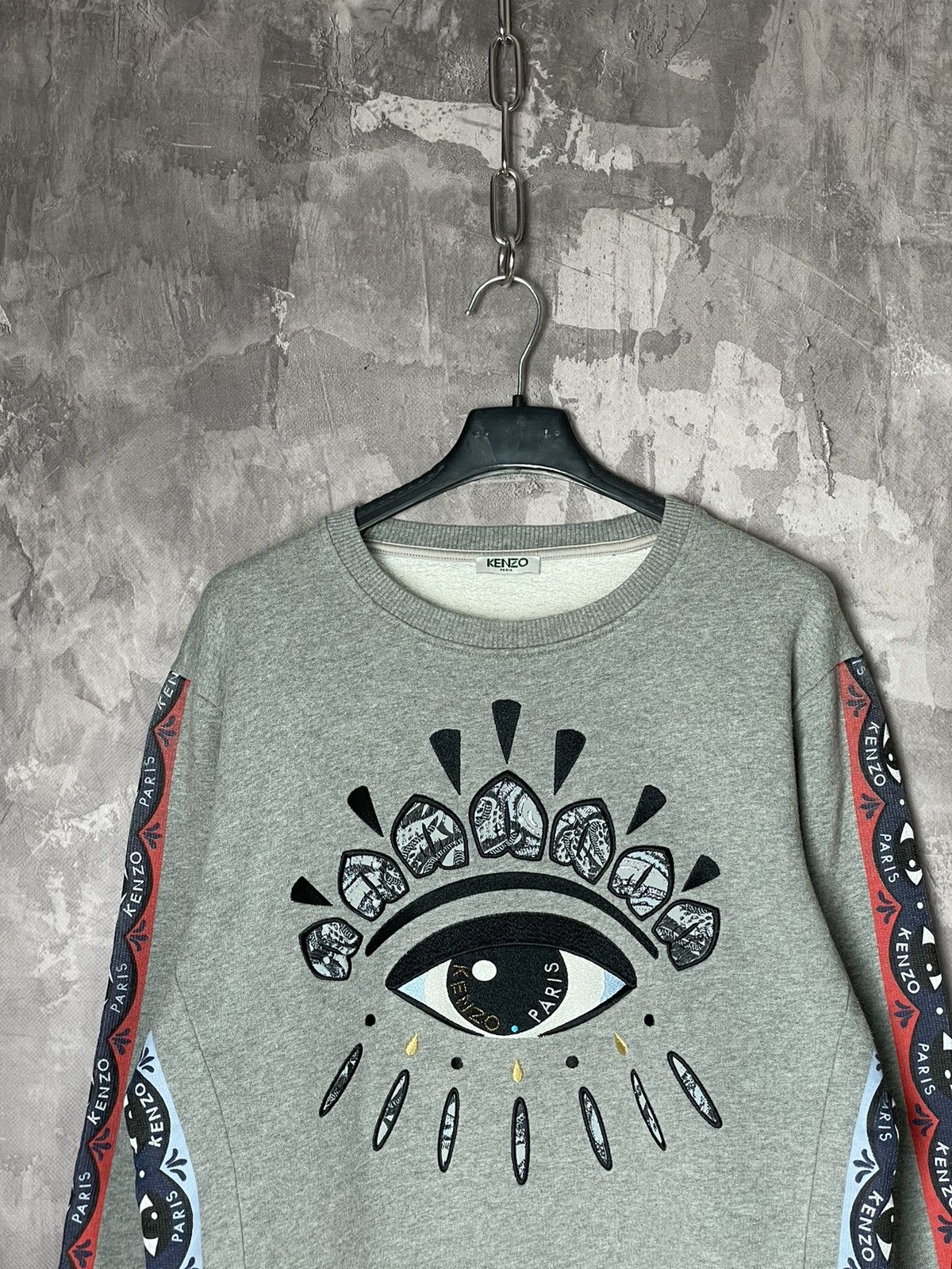 Hypebeast × Japanese Brand × Kenzo Kenzo Big Logo Overlogo embroidered sweatshirt Size M / US 6-8 / IT 42-44 - 2 Thumbnail