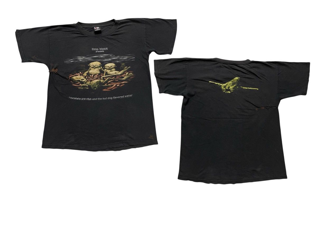Band Tees 2000 LIMP BIZKIT CHOCOLATE START FISH DISTRESSED TEES Size US L / EU 52-54 / 3 - 1 Thumbnail