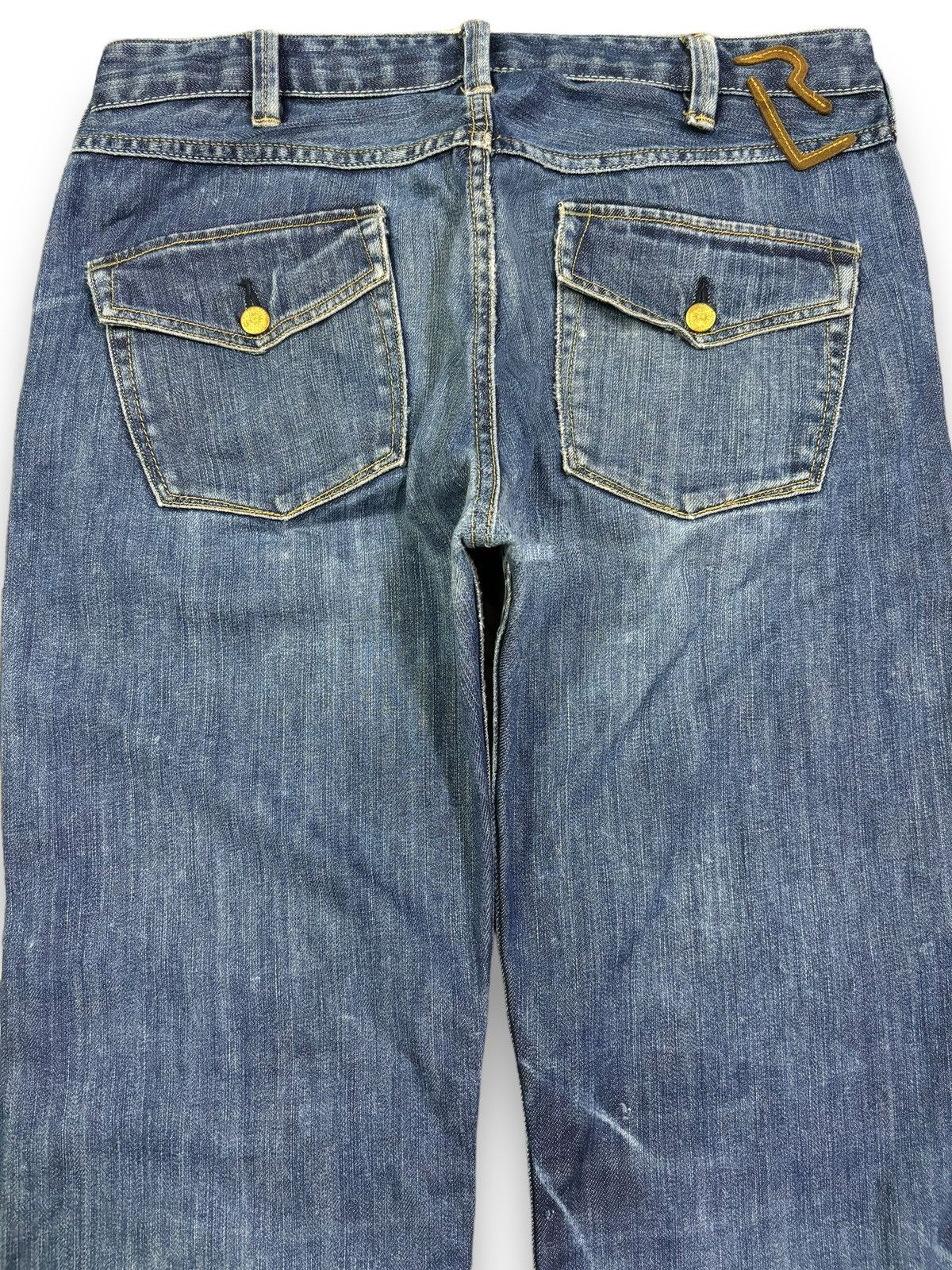 Ralph Lauren Vintage Ralph Lauren Button Fly Blue Faded Loose Fit Jeans Size US 32 / EU 48 - 15 Thumbnail