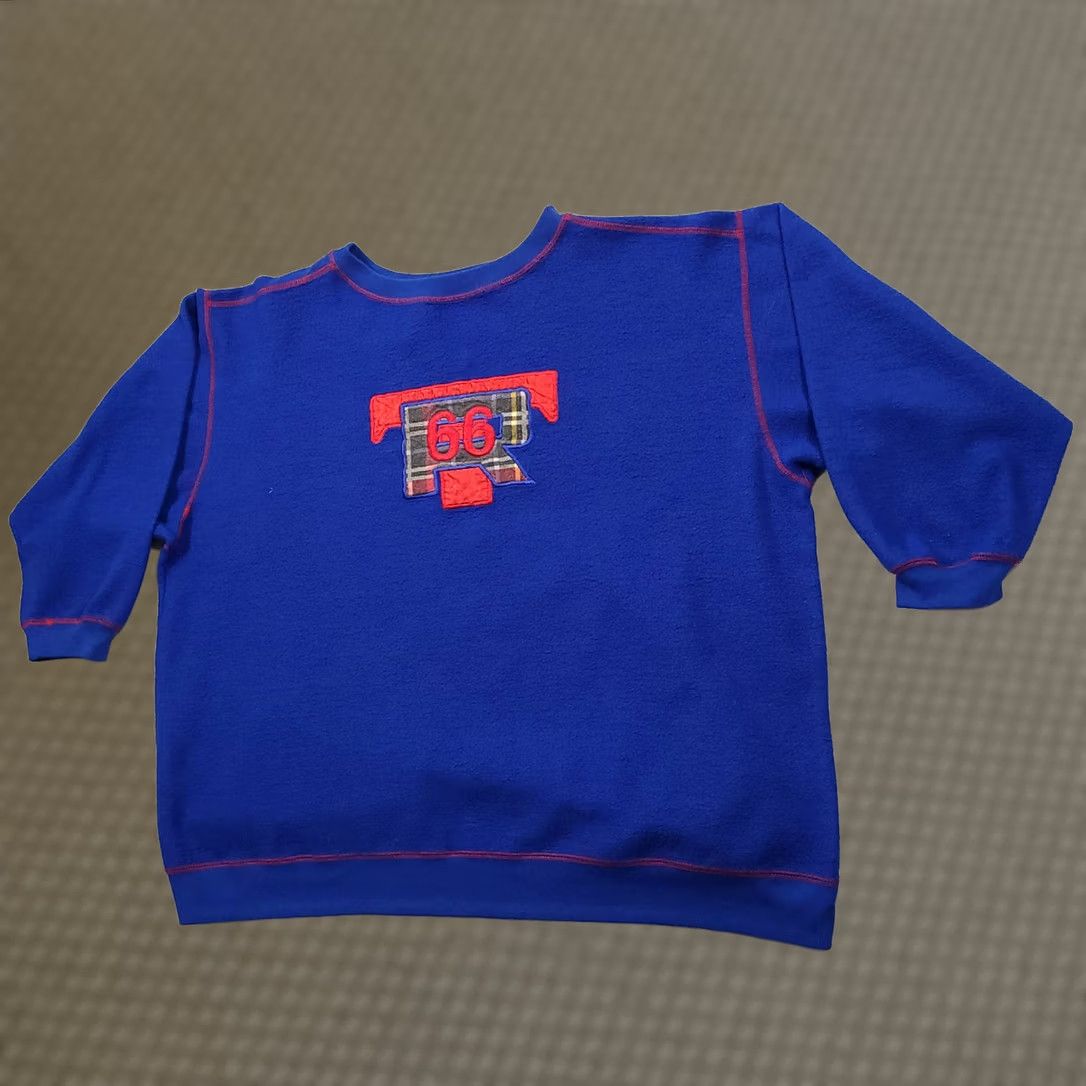 CO VINTAGE Route 66 Clothing Co Crew Neck Sweatshirt Mens 2XL Blue Long Sleeve Shirt Size US XXL / EU 58 / 5 - 1 Thumbnail