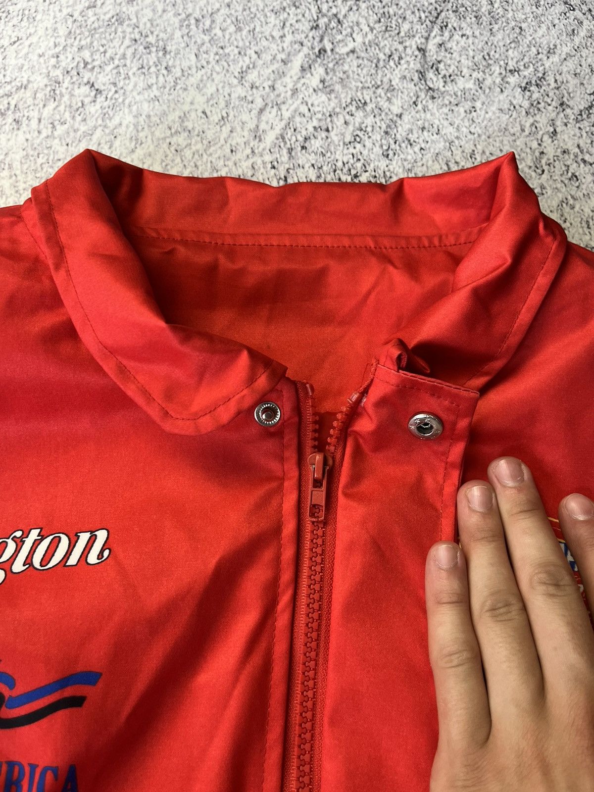 Vintage Novelty Racing Polyester Red Full Zip Up Lightweight Jacket Size US M / EU 48-50 / 2 - 7 Thumbnail