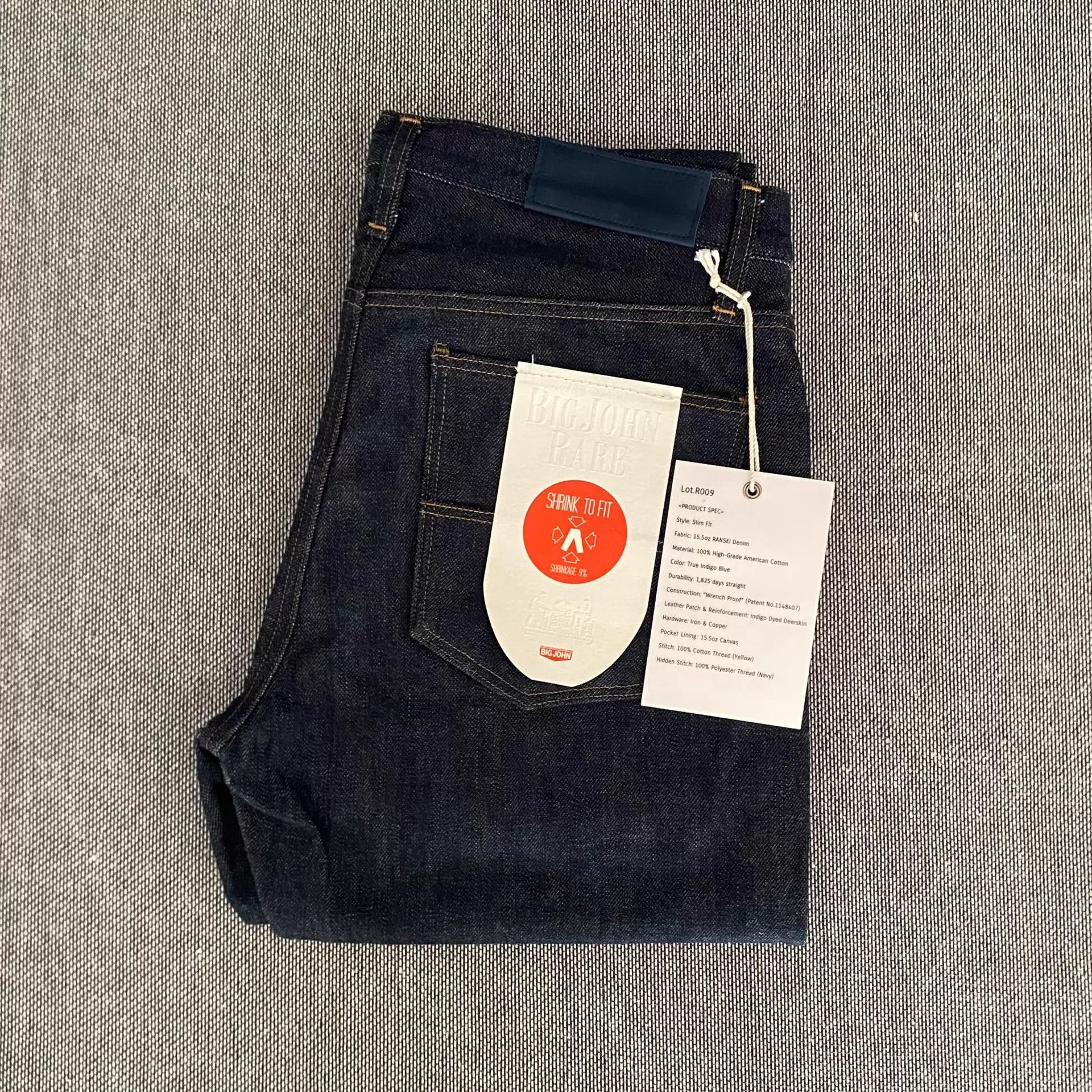 Big John Big John R009 Sakamoto Blue Dye Raw Denim Jeans UW 31 Size US 31 - 1 Thumbnail
