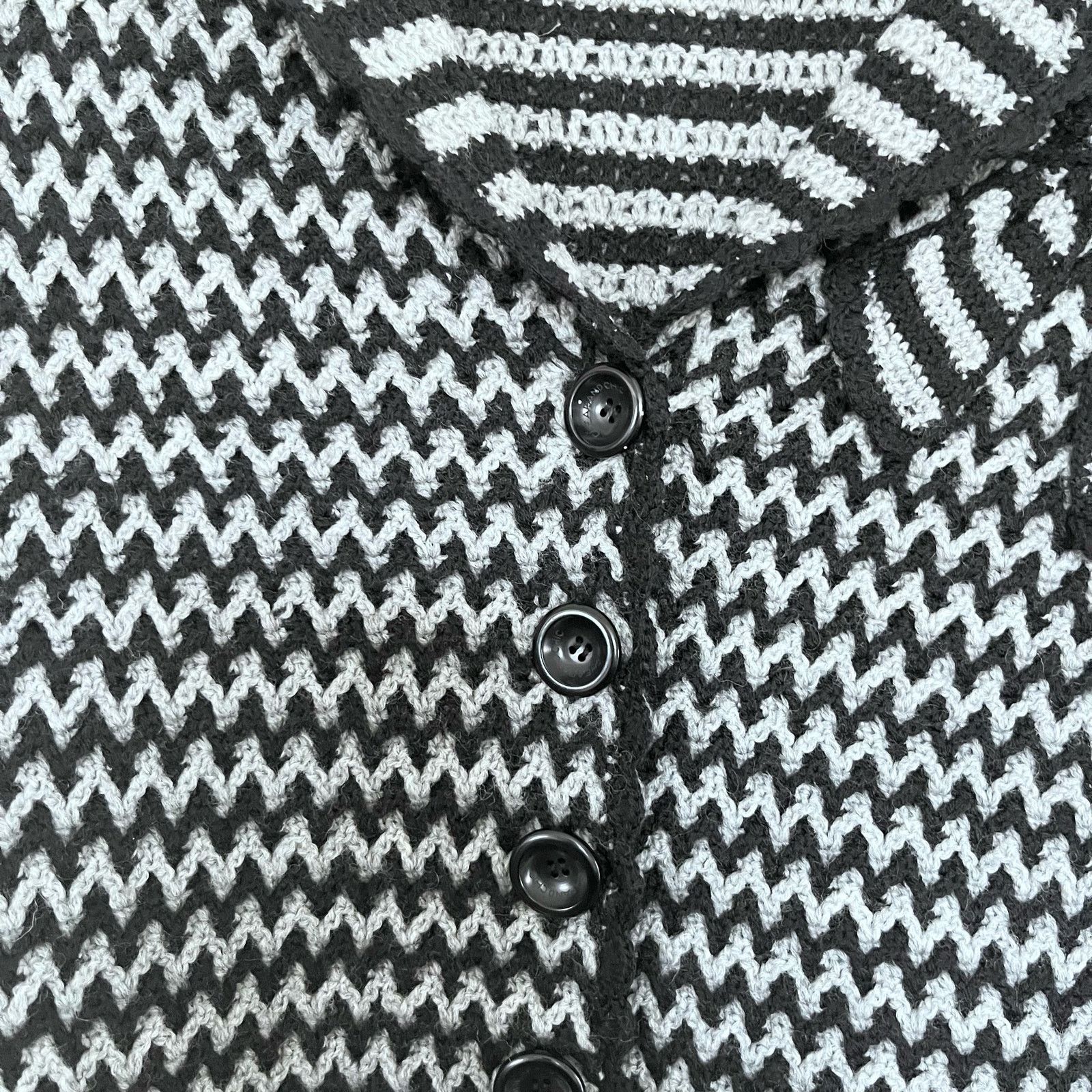 Moschino Moschino Bow Chunky Wool Knit Sweater Cardigan Gray Black Size M / US 6-8 / IT 42-44 - 3 Thumbnail