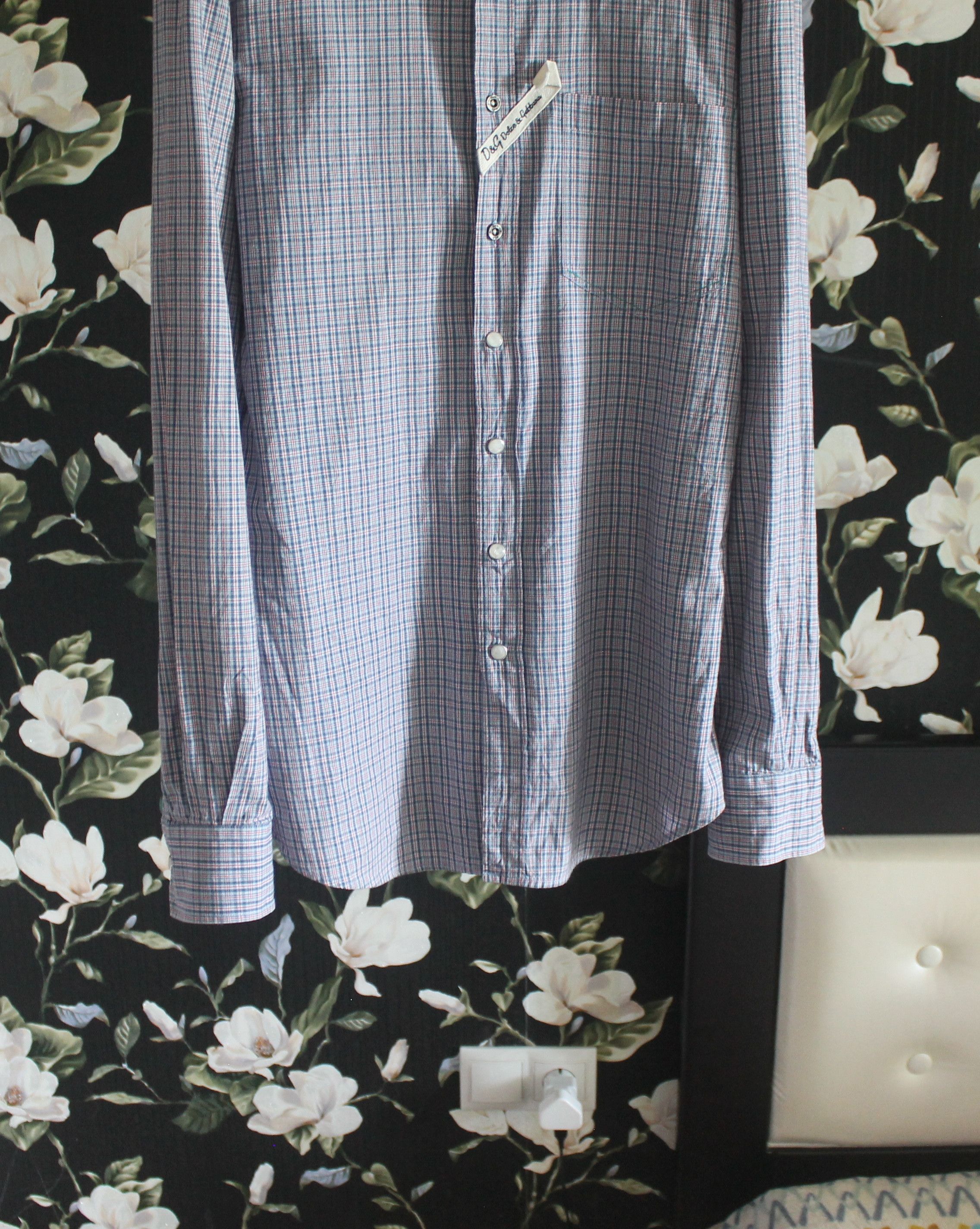 Dolce & Gabbana × Vintage Vintage Dolce & Gabbana Checked Shirt Size US L / EU 52-54 / 3 - 3 Thumbnail