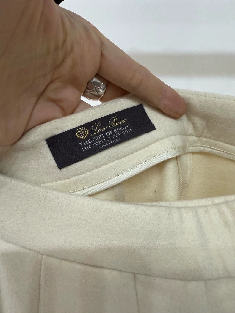Loro Piana LORO PIANA Cow's milk cream white wide leg pants Size 25" / US 0 / IT 36 - 3 Thumbnail