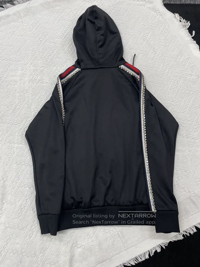 Gucci Gucci Hooded jacket with black sleeves and side rhinestone Size US M / EU 48-50 / 2 - 2 Thumbnail