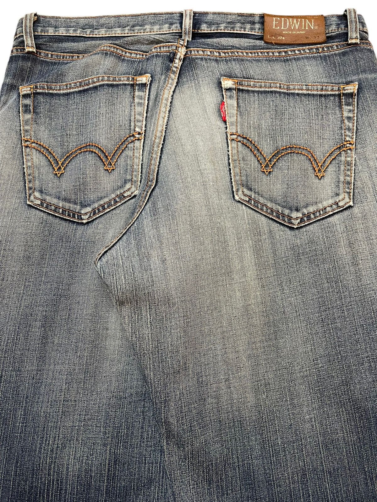 Edwin Vintage Y2K Edwin 504 Faded Wash Distress Wide Leg Relaxed Size US 34 / EU 50 - 6 Thumbnail