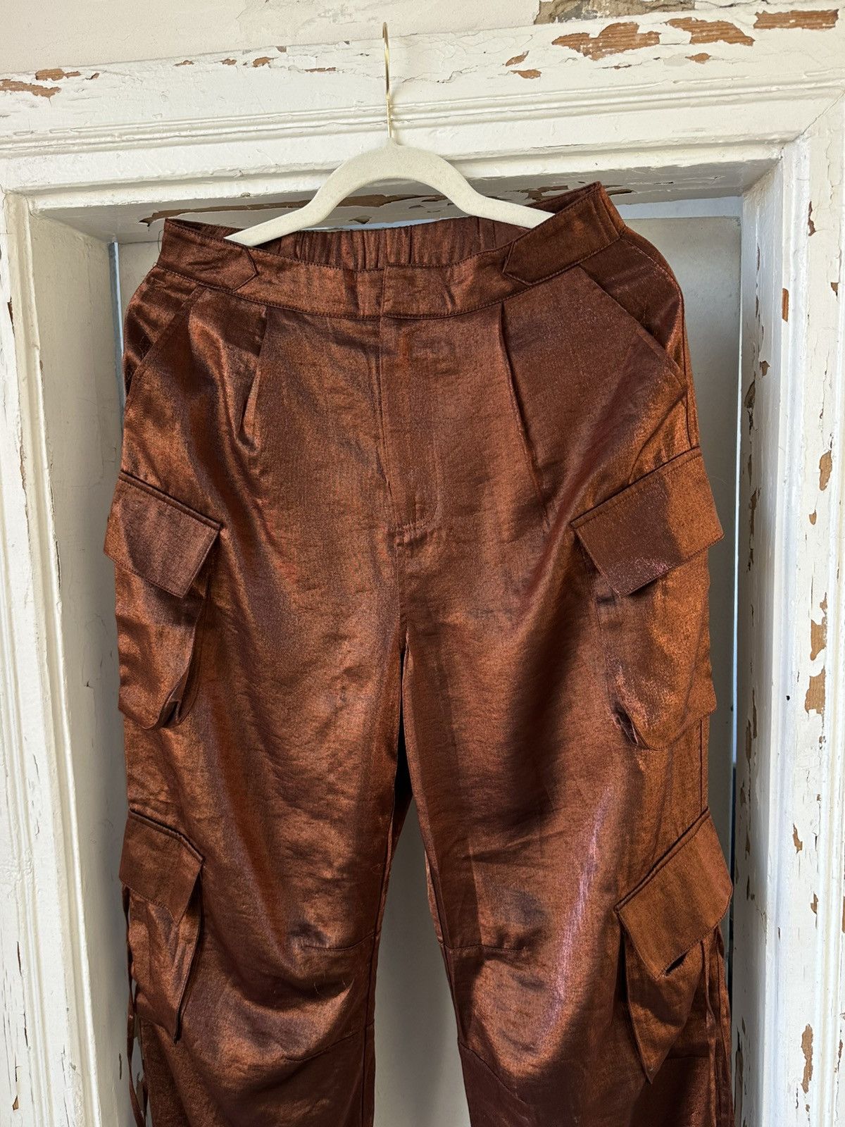 20471120 × Beauty Beast × Vintage Vintage Cargo Bondage Bronze Pants Size 32" / US 10 / IT 46 - 4 Thumbnail