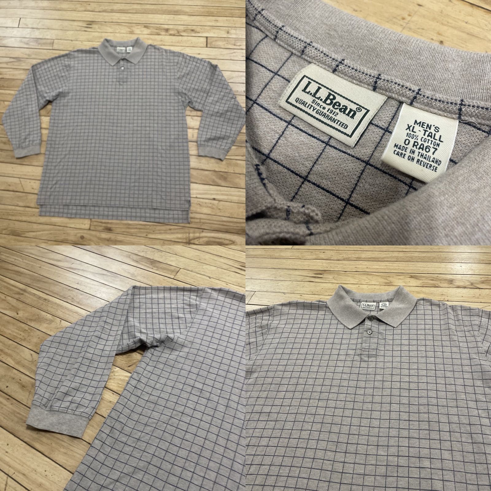 Vintage VINTAGE LL Bean Polo Shirt Men XL Tall Brown Plaid Money XL-Tall XLT Rugby Sweater Polo Shirt Size US XL / EU 56 / 4 - 9 Thumbnail