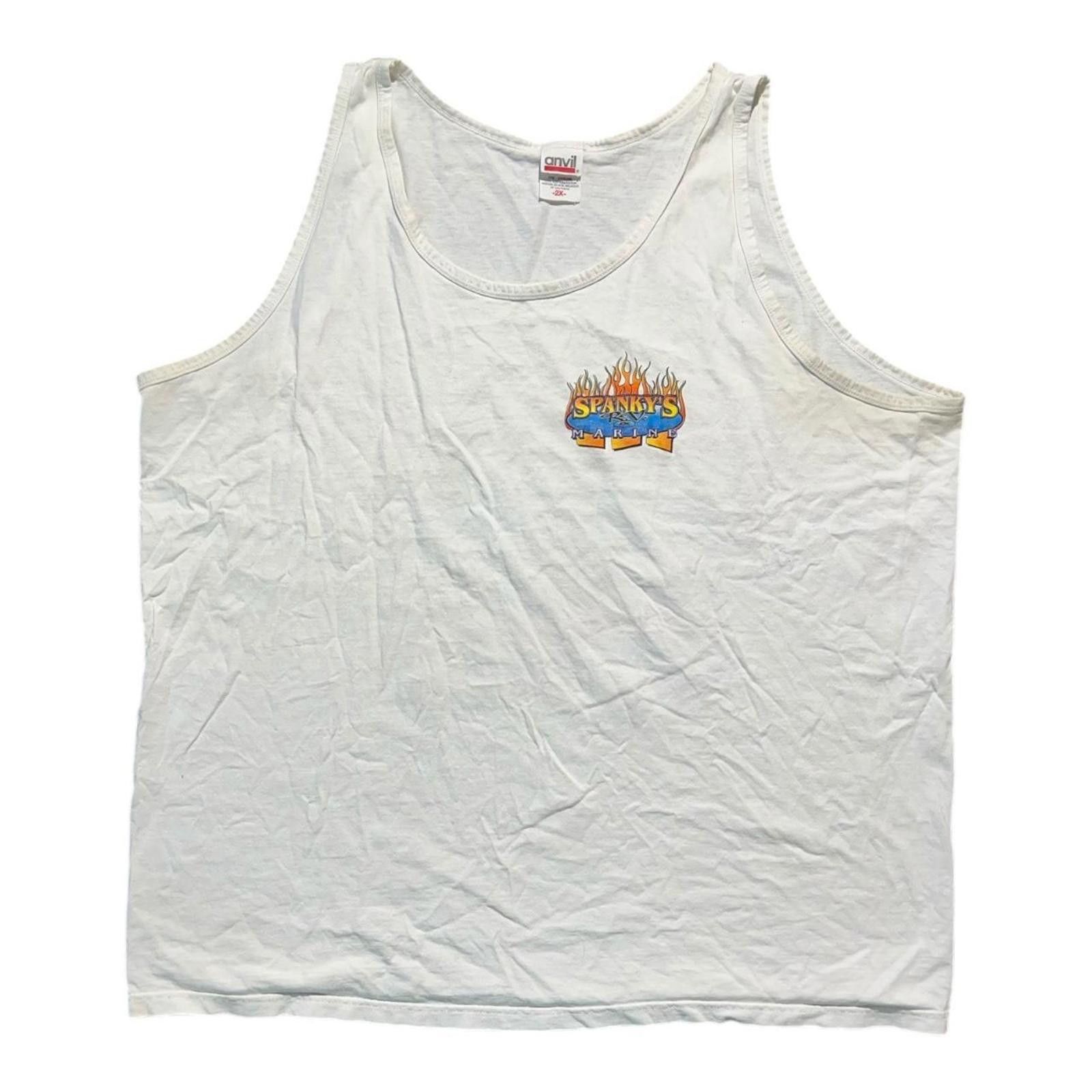 Anvil Vintage 90s Spankys RV Marine Parker Arizona Flame Tank Size US XXL / EU 58 / 5 - 2 Thumbnail