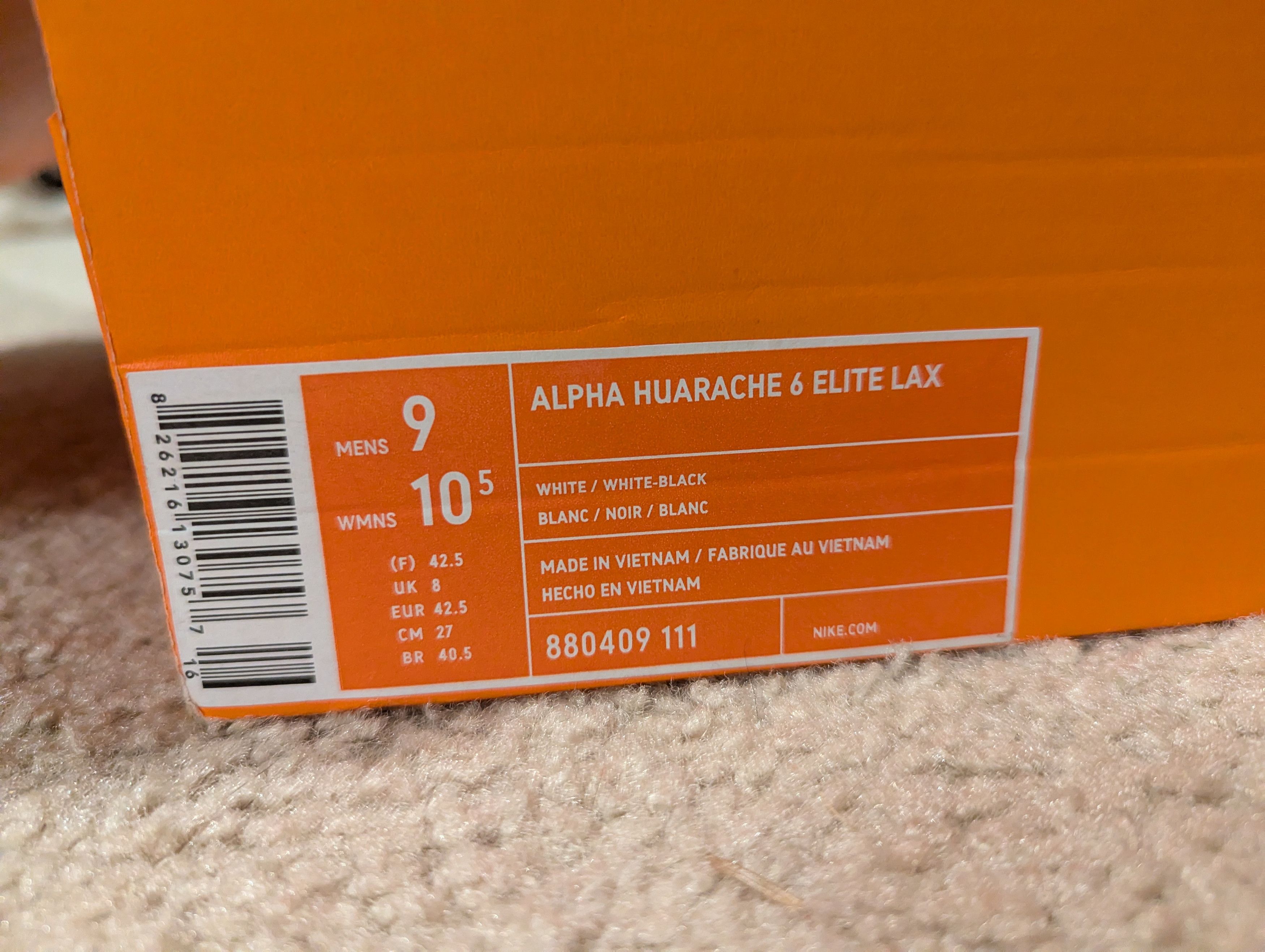 Nike Alpha Huarache 6 Elite Lax Size US 9 / EU 42 - 3 Thumbnail