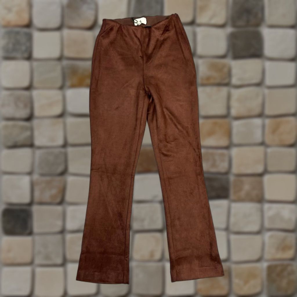 Vintage Tuckernuck Ganache Vegan Suede Ashford Pants Womens XS Brown Bootcut Leg New Size 26" / US 2 / IT 38 - 1 Thumbnail