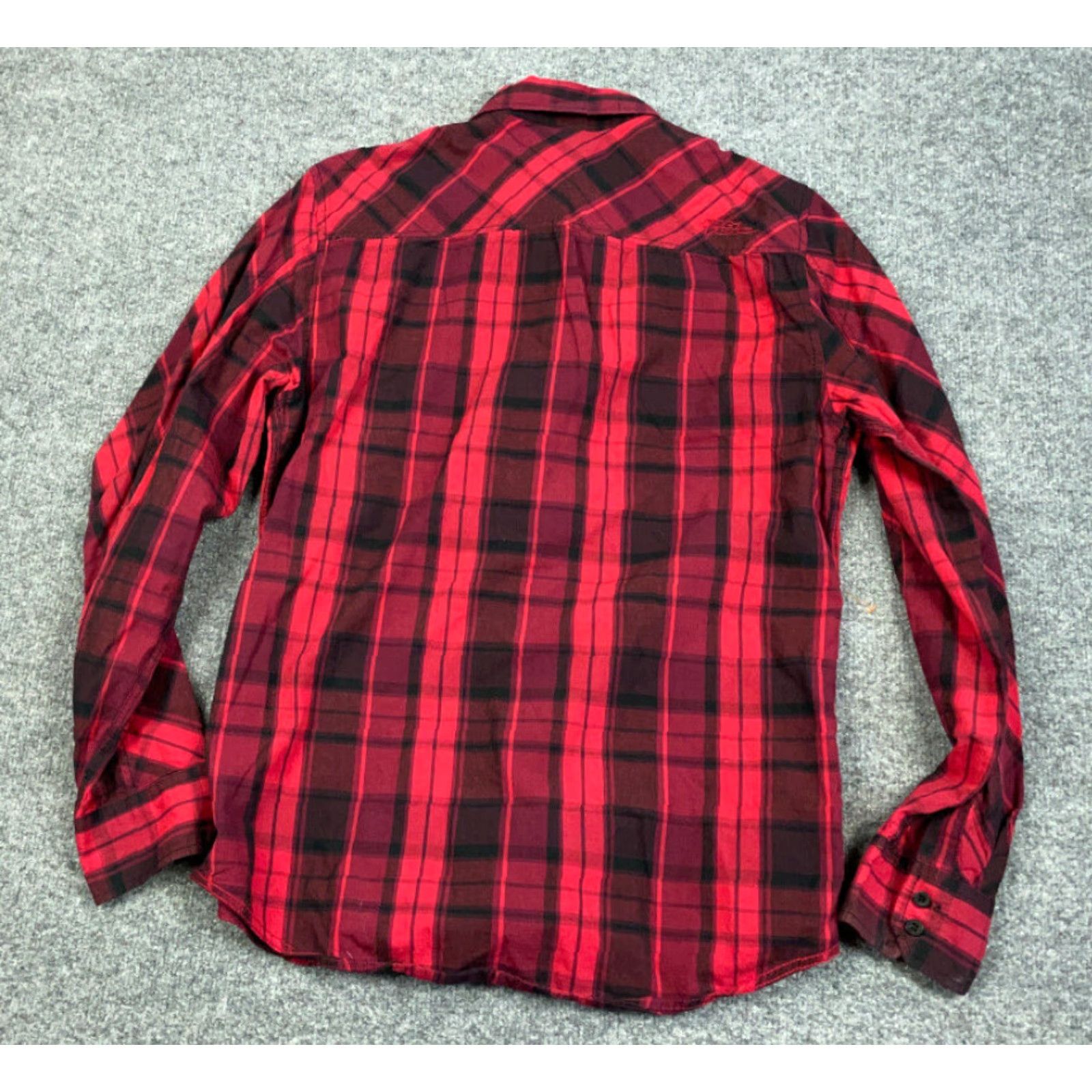 No Fear No Fear Red Black Plaid Lightweight Shirt Adult Medium Skater Punk Grunge Work Size US M / EU 48-50 / 2 - 2 Thumbnail