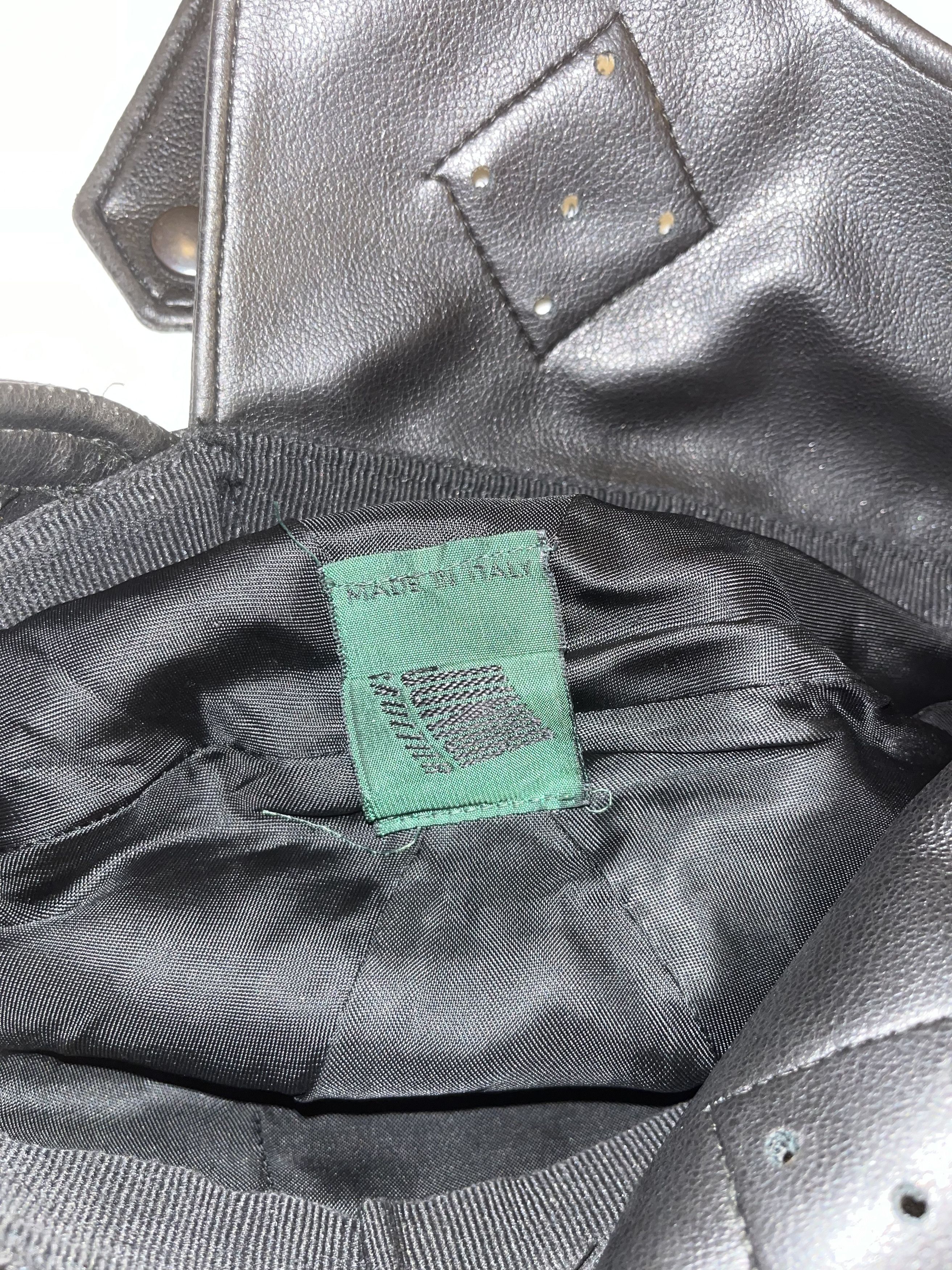 Jean Paul Gaultier Jean Paul Gaultier Black Leather Aviator Vintage Bomber Hat Size ONE SIZE - 4 Thumbnail