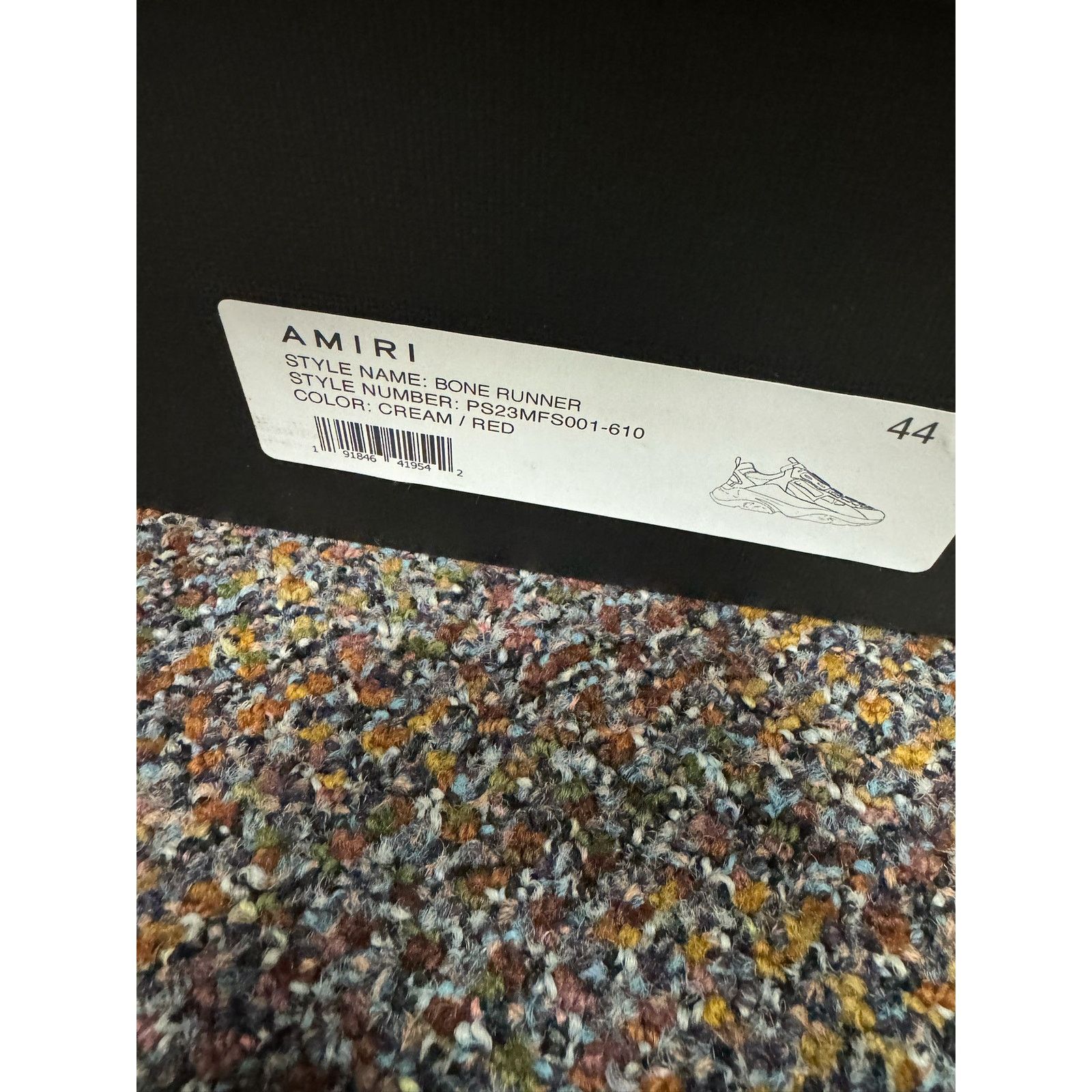 Amiri o1rshd1 Bone Runner in Cream/Red Size US 11 / EU 44 - 24 Thumbnail