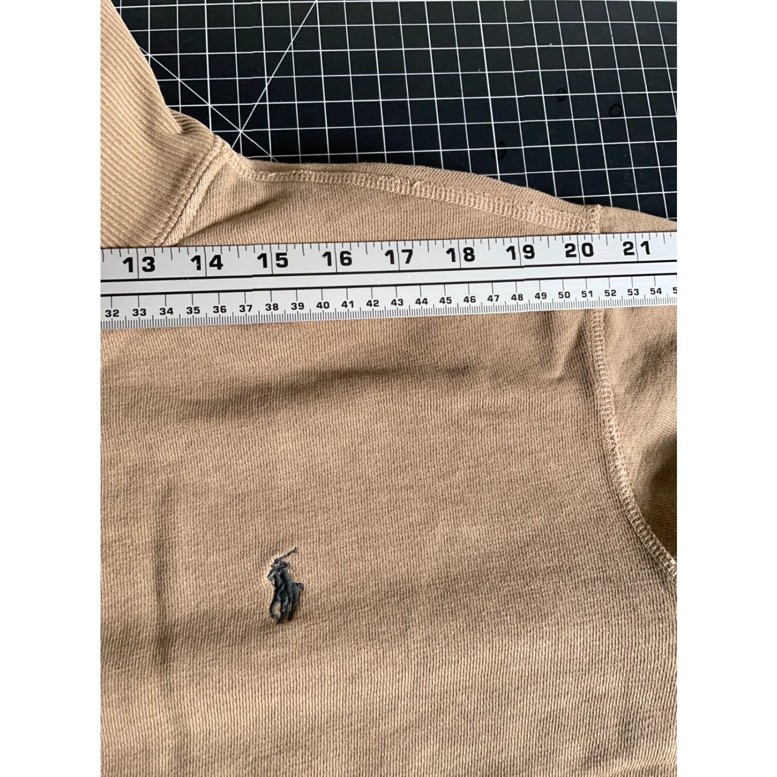 Polo Ralph Lauren Polo Ralph Lauren Sweater Men's XL Light Brown Cotton Mock Neck Henley Size US XL / EU 56 / 4 - 7 Thumbnail