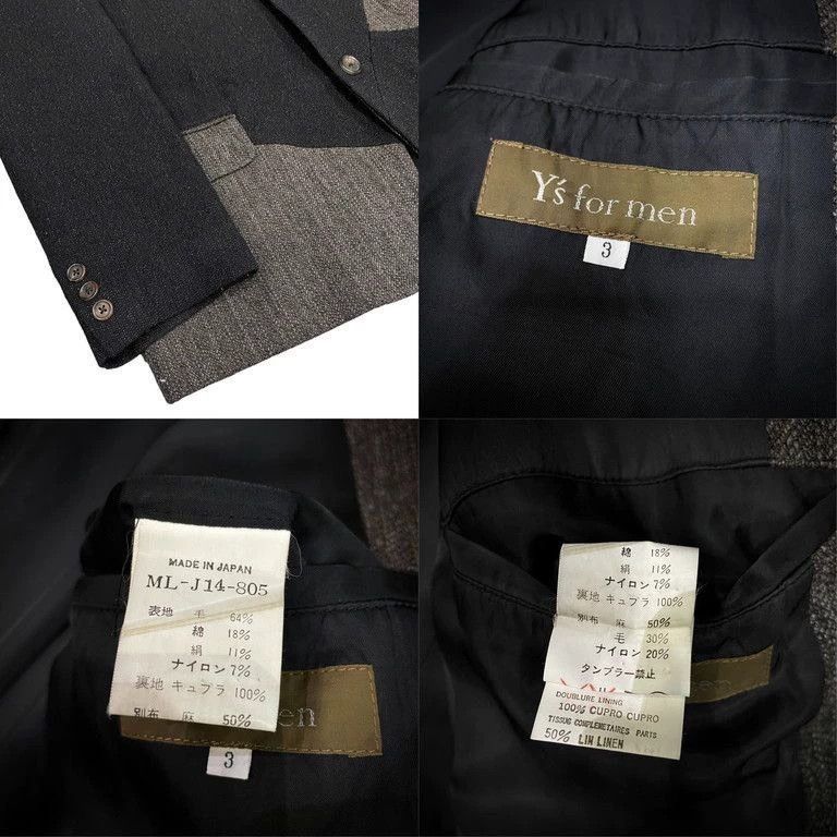 Yohji Yamamoto Yohji Yamamoto Wool paneled jacket 2502-Nextarrow Size US L / EU 52-54 / 3 - 6 Thumbnail
