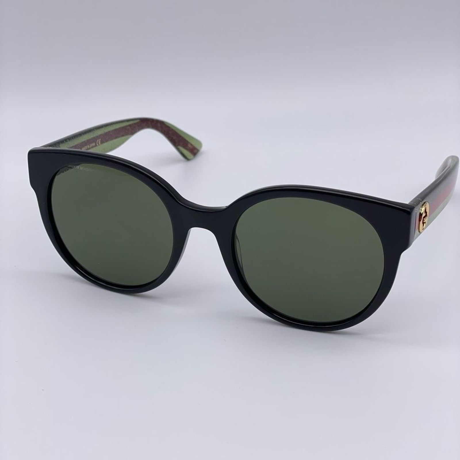 Gucci BRAND NEW GUCCI GG0035SN 002 Black/Green Women Sunglasses Size ONE SIZE - 6 Thumbnail