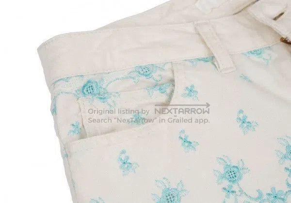 Junya Watanabe Junya Watanabe size M White vintage embroidered floral pan Size 22" - 6 Thumbnail