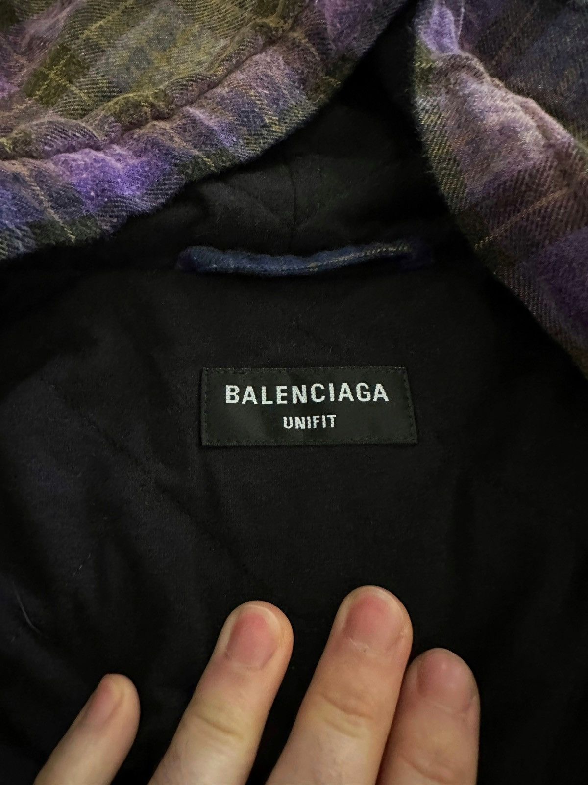 Balenciaga Oversized Bleach Blue/Yellow Padded Shirt Hooded Jacket Size US S / EU 44-46 / 1 - 5 Thumbnail