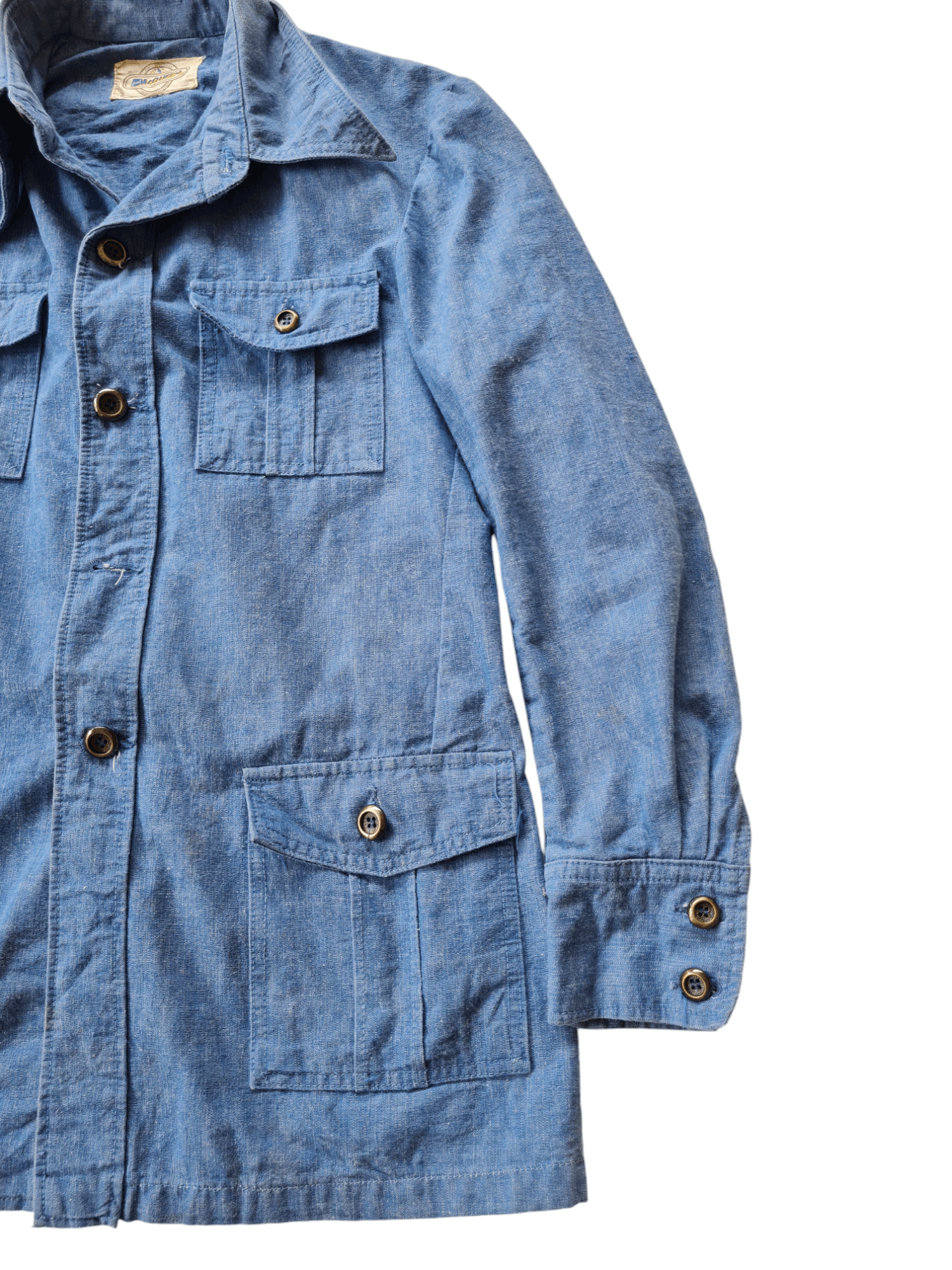 Vintage McQueen Blue Jacket Button Up Size US L / EU 52-54 / 3 - 3 Thumbnail