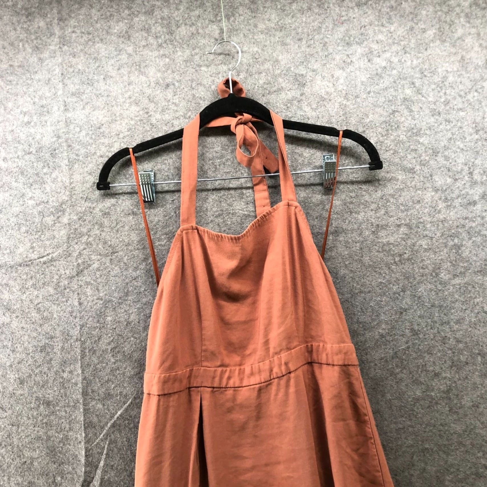 Topshop Topshop Apron Midi Dress Size 6 A-Line Halter Square Neck Clay Peach Minimalist Dress Size M / US 6-8 / IT 42-44 - 3 Thumbnail