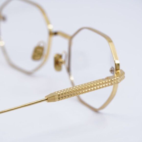 Valentino Valentino V-STUD VLX-122C Eyeglasses Shiny Gold 52mm Size ONE SIZE - 5 Thumbnail