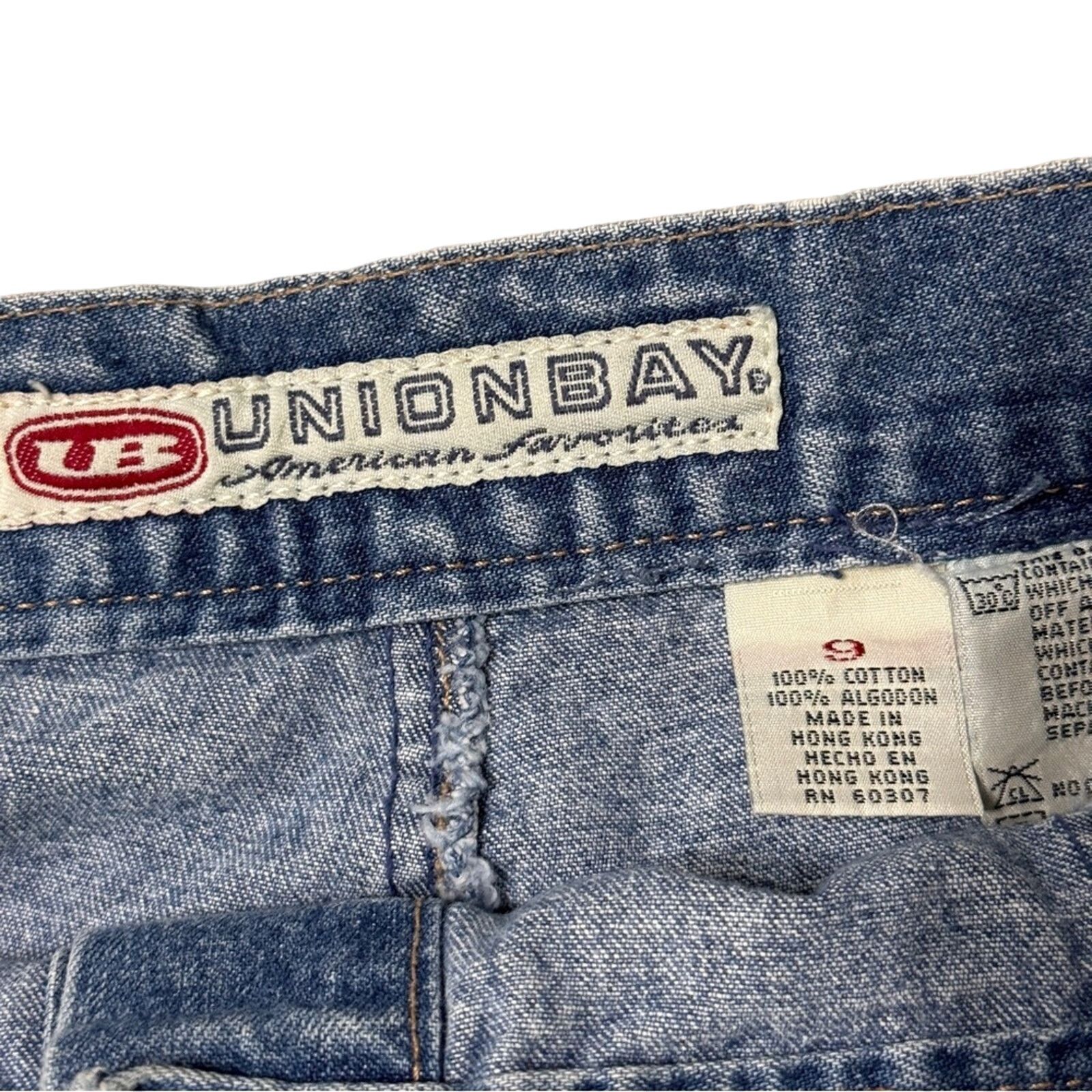 UNIONBAY UNIONBAY Vintage 90s Button Down Denim Mini Skirt Size 9 Size 28" / US 6 / IT 42 - 3 Thumbnail
