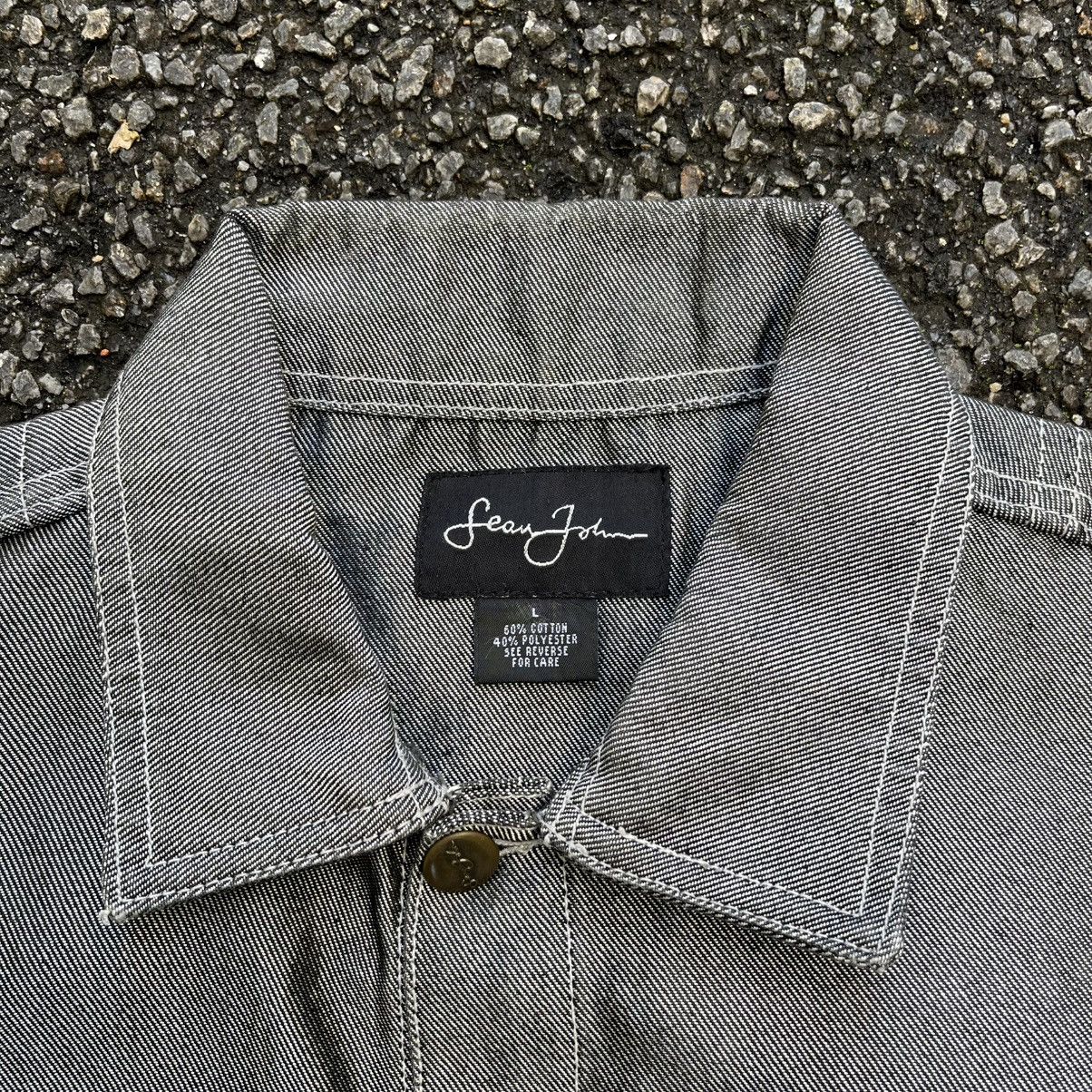 Sean John Vintage Y2K Sean John Silver Metallic Hip Hop Denim Jacket Size US L / EU 52-54 / 3 - 5 Thumbnail